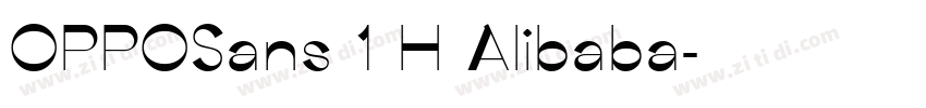 OPPOSans 1 H Alibaba字体转换